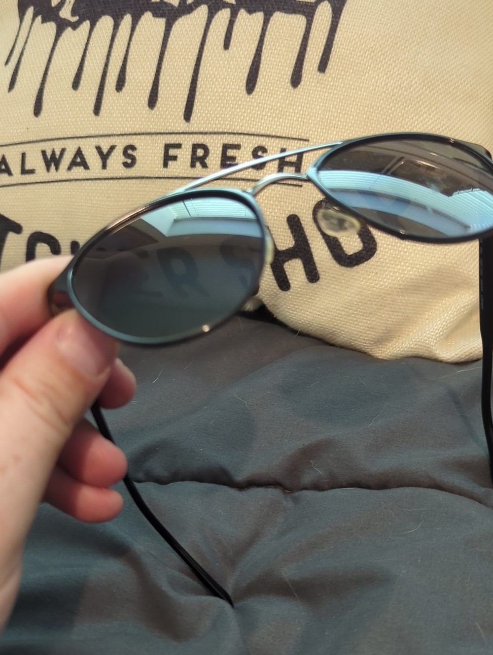 Authentic Prada Aviator Black Sunglasses Made In Italy - Picture 6 of 6